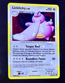 2007 Pokemon LICKILICKY Secret Wonders Set HOLO BLEED Error Card 12/132 SWIRL NM - Image 3