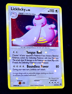 2007 Pokemon LICKILICKY Secret Wonders Set HOLO BLEED Error Card 12/132 SWIRL NM - Image 5