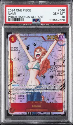 2024 ONE PIECE PRB01-PREMIUM BOOSTER -ONE PIECE CARD THE BEST- #016 NAMI PSA 10 - Image 1