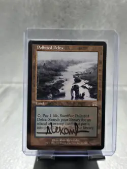 Magic The Gathering MTG Polluted Delta Onslaught Rare Signed Rob Alexander! - Image 1