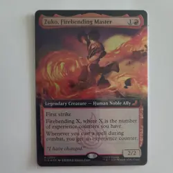 Zuko, Firebending Master MTG 0200 Foil Extended Art - TLE NM never played - Image 1