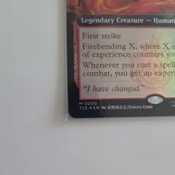 Zuko, Firebending Master MTG 0200 Foil Extended Art - TLE NM never played - Image 4