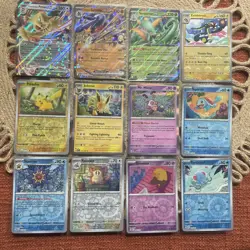 Pokemon EX Holo, Reverse, Pokeball 12 Card Lot Destined Rivals, 151, Black Bolt - Image 1