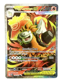 Mega Camerupt ex 156/132 Ultra Rare Mega Evolution Pokemon Holo Near Mint - Image 1