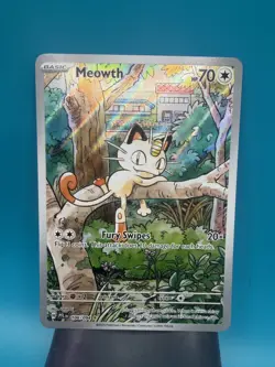 Meowth 106/094 Illustration Rare Phantasmal Flames Pokemon TCG - Image 1
