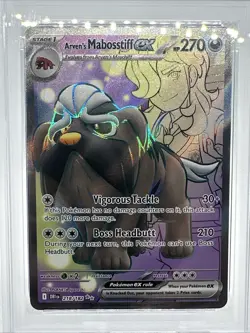 2025 POKEMON DRI EN-DESTINED RIVALS #218 ARVEN'S MABOSSTIFF EX ULTRA RARE PSA 10 - Image 2