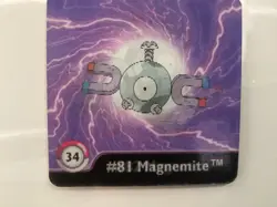 Magnemite Magneton Artbox Pokemon Action Flipz Series 1 #34 1999 - Image 2