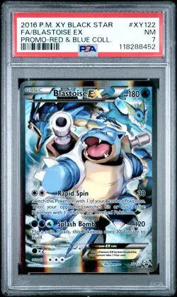 2016 POKEMON XY BLACK STAR PROMO BLASTOISE EX #XY122 HOLO PSA 7 NM #118288452 - Image 1