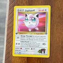 WOTC Erika's Jigglypuff 69/132 Gym Challenge 1st Ed Reg Com Eng 50HP 1999 - Image 1