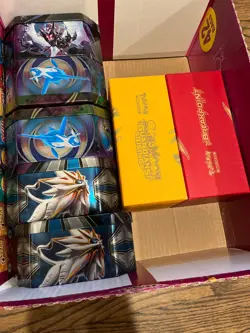 By Pokemon Tin Lot, Includes Sun&Moon, Ex, Gx, V and More. Guaranteed Ex, Gx. - Image 4
