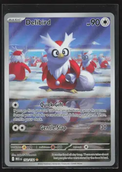 Delibird 152/132 Illustration Rare Mega Evolution Pokemon Holo Near Mint - Image 1