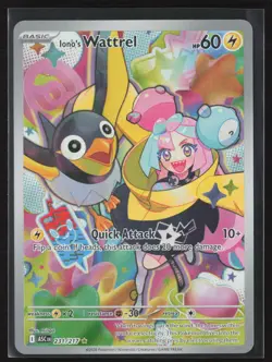 Iono's Wattrel 231/217 Illustration Rare Ascended Heroes Pokemon Holo Near Mint - Image 1