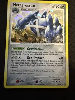 2009 Pokemon Platinum Supreme Victors - Metagross Cracked Ice Holo - LP (7/147) - Image 1