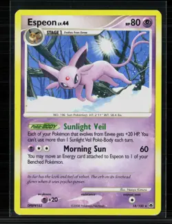 Pokemon 2008 Majestic Dawn Espeon #18/100 - Image 1