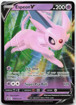 Espeon V SWSH201 Holo Promo Sword & Shield Promo Pokemon Near Mint - Image 1