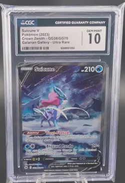Pokemon Suicune V GG38/GG70 Crown Zenith Galarian Gallery Holo Ultra Rare CGC 10 - Image 1
