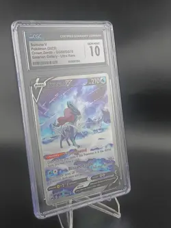 Pokemon Suicune V GG38/GG70 Crown Zenith Galarian Gallery Holo Ultra Rare CGC 10 - Image 3