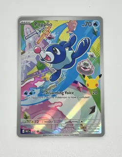 Pokemon First Partner Illustration Collection Popplio Black Star Full Art #045 - Image 1