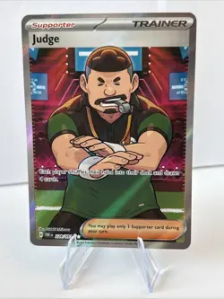 Judge Pokemon Paldean Fates 228/091 Full Art Ultra Rare NM - Image 1