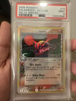 Pokemon EX Salamence Reverse Holo Delta Species 14/113 PSA 9 2005 LOW POP 150 - Image 1