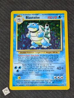 Blastoise 2/102 - Base Set Unlimited Holo Rare Pokemon TCG NM - Image 1