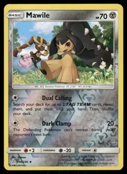 POKEMON MAWILE COSMIC ECLIPSE 140/236 REVERSE HOLO UC NM/M - Image 1