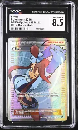 CGC 8.5 SKYLA 122 BREAKPOINT ULTRA RARE XY TRAINER POKEMON - Image 1