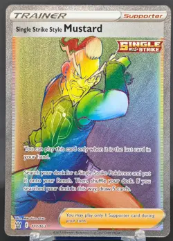 Pokemon Single Strike Style Mustard #177/163 English Battle Styles Secret Rare - Image 1