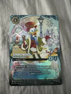 Disney Lorcana Scrooge McDuck Reformed Ebenezer 235/204 Winterspell Enchanted NM - Image 1