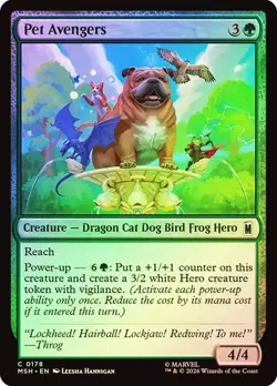 NM Foil Pet Avengers, MTG, Super Heroes, Magic the Gathering, 178 - Image 1