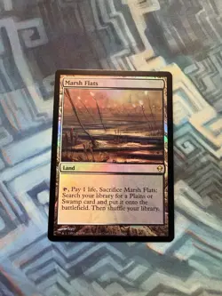 MTG Foil Marsh Flats NM- Zendikar - Image 1
