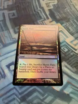 MTG Foil Marsh Flats NM- Zendikar - Image 2