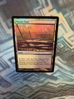 MTG Foil Marsh Flats NM- Zendikar - Image 3