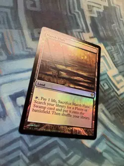 MTG Foil Marsh Flats NM- Zendikar - Image 5