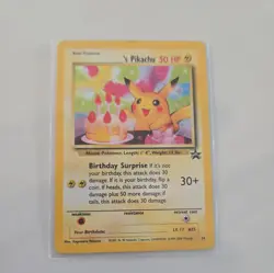 Pokemon TCG Birthday Pikachu Black Star Promo #24 Holo Rare WOTC 2000 Vintage - Image 1