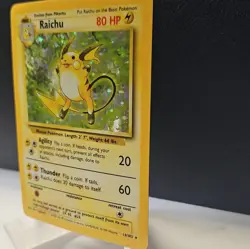 Wizards 1999 Pokemon TCG Base Set Raichu Holo Rare 14/102 Stage 1 80 HP - Image 5