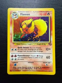 Flareon Holo Rare 3/64 1999 Pokemon Jungle English WOTC MP - Image 1