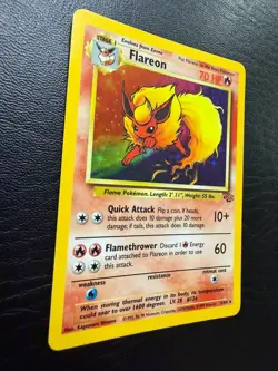 Flareon Holo Rare 3/64 1999 Pokemon Jungle English WOTC MP - Image 2
