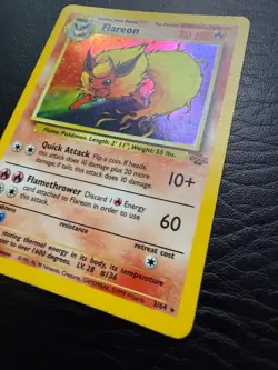 Flareon Holo Rare 3/64 1999 Pokemon Jungle English WOTC MP - Image 4