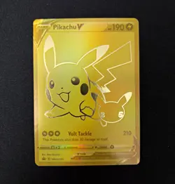 Gold Pikachu V SWSH145 Sword & Shield Promo Holo English 190 HP (Celebrations) - Image 1