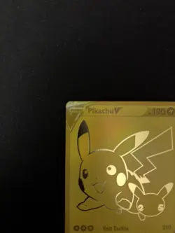 Gold Pikachu V SWSH145 Sword & Shield Promo Holo English 190 HP (Celebrations) - Image 2