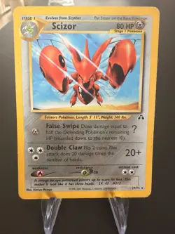 Scizor 29/75 Neo Discovery Non-Holo Rare Pokemon Card 2001 Vintage WOTC (LP) - Image 1