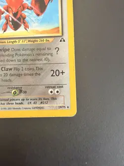 Scizor 29/75 Neo Discovery Non-Holo Rare Pokemon Card 2001 Vintage WOTC (LP) - Image 5