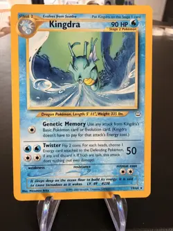 Kingdra 19/64 Neo Revelation Vintage Near Mint Pokemon Card Non-Holo Rare NM - Image 1