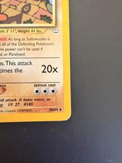 Sudowoodo 26/64 Neo Revelation Pokemon TCG Rare Non-Holo Vintage Lightly Played - Image 5