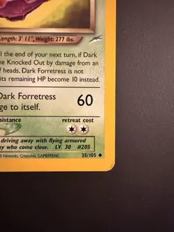 Dark Forretress 35/105 Neo Destiny - Pokemon Card - Unlimited LP - Image 5