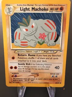 Light Machoke 49/105 Neo Destiny Vintage Near Mint WOTC Pokemon Card 2002 NM - Image 1