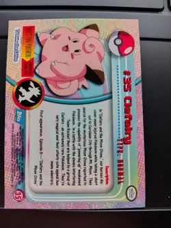 Topps TV Animation Edition Clefairy #35 Holo English Pokemon TCG Card - Image 4