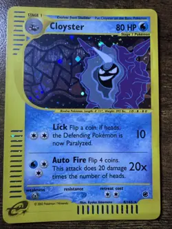Cloyster 8/165 Expedition Base Set Holo Pokemon Card 2002 - Image 1