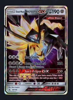 Dusk Mane Necrozma GX 90/156 SM - Ultra Prism Holofoil Ultra Rare Pokemon TCG - Image 1